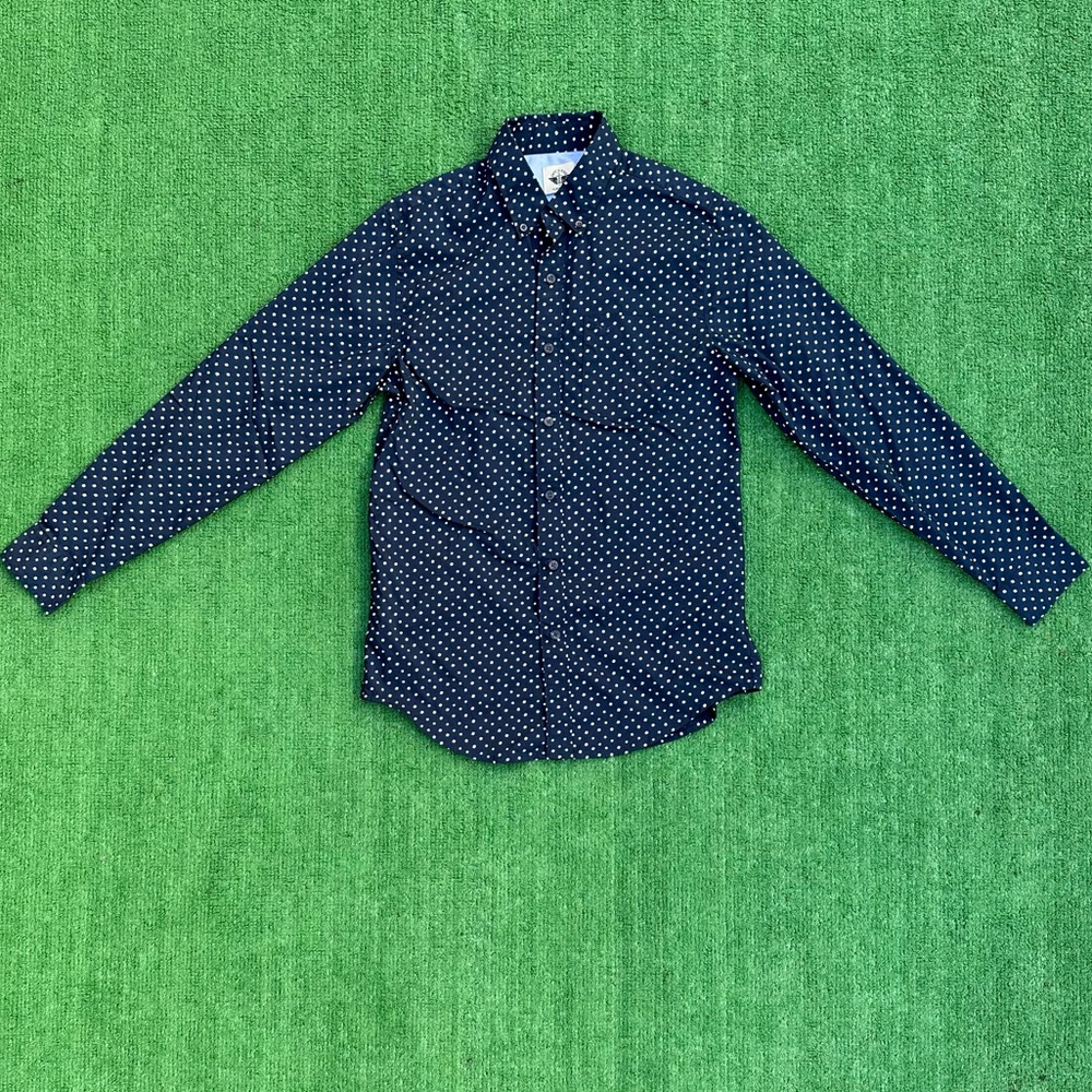 Navy Polka-Dot Docker’s Shirt (Classic Fit)